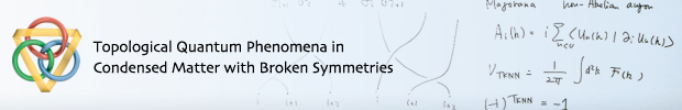 Topological Quantum Phenomena in Condensed Matter with Broken Symmetries