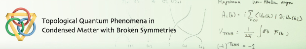 Topological Quantum Phenomena in Condensed Matter with Broken Symmetries