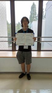 Shiki Ogata won the Student Presentation Award